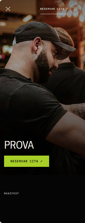 Nexva Barbers — web pública en mòbil